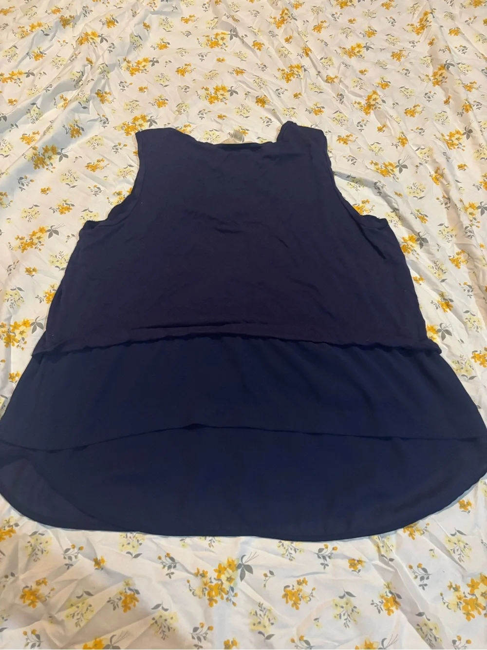 Michael Kors Navy Layered Tank Top